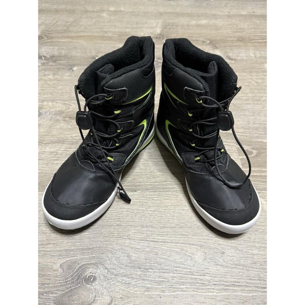 Merrell Snow Boot Sneakers Women’s 5 Black Neon Green Insulated Winter Hiking